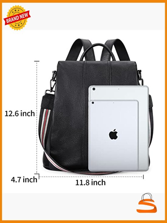 Genuine Leather Convertible Backpack Purse for Women Travel Shoulder Bag main image 6